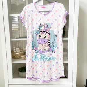 Querida Unicorn Print Sleep Gown NMG-1916